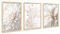 3Pcs Cadre en bois Impression sur Toile Lotus Blanc Pivoine Feuilles de Palmier Tableau sur Toile Peinture Fleur Fleur Boho Tableau Decoration Murale Salon Chambre Maison 30x40cm x3 (Pas de plexiglas)