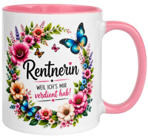 Renteneintritt Geschenk Frau | Rentnerin - Weil ich’s mir verdient hab | Rente Frauen Kaffeebecher Ruhestand Pension Frührente