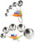 PEPLAYTAL 10 Pcs Measuring Cups and Spoons Stackable Kitchen Tools with Scale for Accurate Ingredient Measurement Convenient and Portable Cooking Accessories