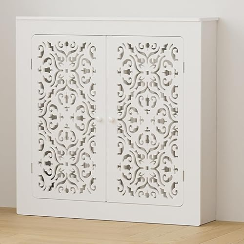 Cache Radiateur Blanc pour Ancien Radiateur, Cache Radiateur pour Maison, Cache Radiateur Bois, Cache Radiateur pour Radiateur, Radiateur pour Salon, Salle De Bain(80 * 60 * 20cm)