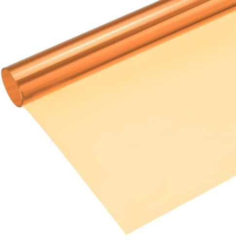 QUARKZMAN Hitzebeständige Folie, Orange 85B 40x50cm Farbfolien Lampenfolie, Lichtfilterfolie Farbkorrekturfolie für Foto Lampe Scheinwerfer Grafie Studio Strobe Blitz LED