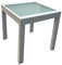 Garden Pleasure Table à rallonge en aluminium et verre 65 x 130 x 65 cm