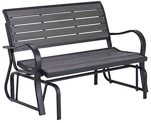 LIFETIME Wood Alternative Glider Bench, Harbor Gray