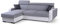 mb-moebel Ecksofa mit Schlaffunktion Eckcouch mit Bettkasten Sofa Couch mit verstellbare Kopfstütze L-Form Polsterecke Schlafsofa Gästebett - 236x165x97 cm - Pedro (Hellgrau + Weiß, Ecksofa Links)
