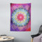 ABAKUHAUS Mandala Wandteppich, Geometrische Zickzack-Form aus Weiches Mikrofaser Stoff Waschbar ohne Verblassen Digitaldruck, 110 x 150 cm, Lila Blau