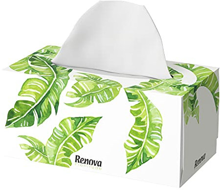 Renova Mouchoirs Boite Plenitude, 2 plis, format maxi, 200 mouchoirs