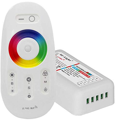 Mi-Light SET LED RF Steuerung + Touch Fernbedienung 2.4G 12/24V | RGBW - Steuerung für RGB+W LED Streifen