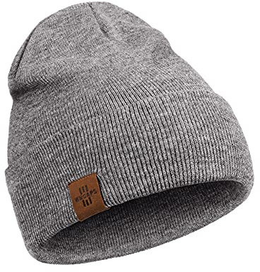 Beanie for Men, Comfortable Breathable Soft Beanie, Fashion Winter Hats for Women and Men, Gifts for Him/Her (Grey)