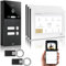 GVS - IP Video Türsprechanlage 2-Familienhaus mit Türöffner (RFID), HD Kamera, 3x7 Zoll Monitor & App - Smarte Video Türklingel mit Kamera & Gegensprechanlage (AVS4467A)