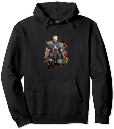 Marvel X-Men Cable Flames Vintage Pullover Hoodie