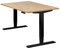 boho office® höhenverstellbarer Schreibtisch 120 x 80 cm - Elektrisch stufenlos, 2 Motoren, 3-Fach Teleskop, Memoryfunktion, inkl. Wireless Charger - Homedesk Schwarz inkl. Tischplatte in Wildeiche