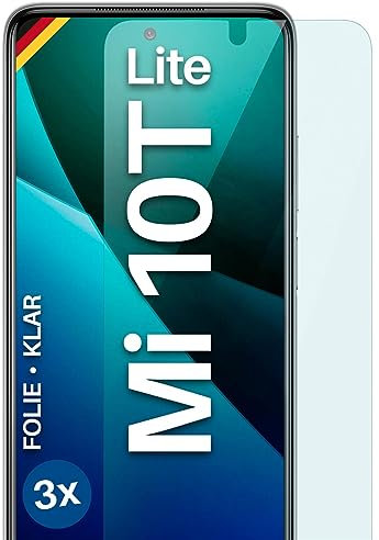 moex FlexProtect Schutzfolie kompatibel mit Xiaomi Mi 10T Lite Displayschutz nur 0.2 mm dünn, Folie für das Display, HD Ultra klar und extra kratzfest - 3 Stück