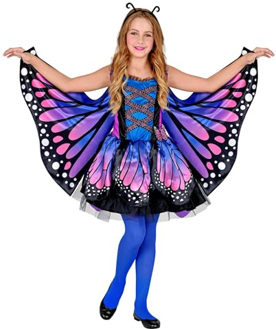 Widmann 09847 - Schmetterling - Kleid mit Tutu, Flügel, Antennen - 140 cm / 8-10 Jahre