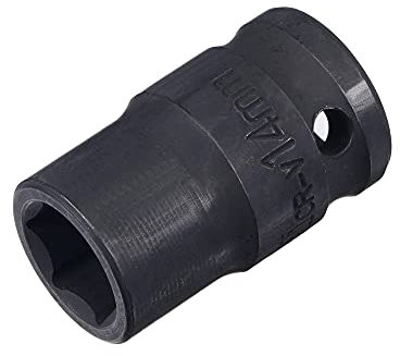 sourcing map 1/2 Drive by 14mm 6-Point Impact Socket, CR-V Steel 1.5 Length, Shallow Metric Sizes