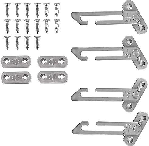 Fensterriegel, 2/4/8 Paar, Lüftungshalterung mit Schrauben, Sicherheitsverriegelung, Fensterstopper, Kindersicherung, Kindersicherung