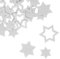 Oblique Unique® 24 Filz Sterne Weihnachtsdeko Tischdeko Weihnachten Deko 3 Motive - Farbe wählbar (Weiß)