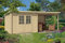 Alpholz Abri de jardin en bois Maria-Nova-28 - Épaisseur du mur : 28 mm - Inclus : terrasse - Abri à matériel