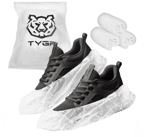 TYGA STORE 30 Pieces Disposable Shoe Covers | Comfortable to Wear, Helps Protect Flooring, Lightweight Design, Suitable for Daily Use, Strong Foot Covering, Anti Slip