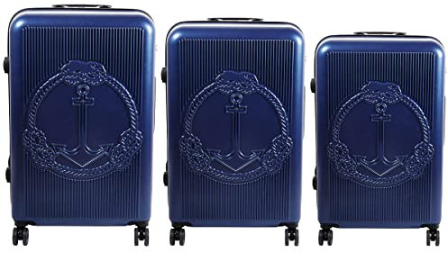 BiggDesign Handgepäck, Hartschalengepäck mit Spinnrad, Reisekoffer, Schlosssystem, leicht, Navy, Sets, Gepäck