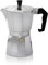 KRÜGER Aluminium-Espressokocher mit Silikon-Dichtring für 6 Tassen - schnelle und einfache Espresso-Zubereitung - Sicherheitsventil verhindert Überlaufen - handlicher Griff (silber)