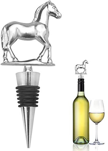 HENGBIRD Weinflaschenverschluss Pferd-Design, Flaschenverschlüsse Weinausgießer Wein Stopper für Weinflaschen Champagner, Cava, Prosecco, Funkelndes, Getränk lustige Geschenke