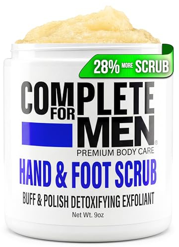 COMPLETE FOR MEN - Hand and Foot Scrub: Exfoliating Feet, Hand Exfoliant, Sugar Scrub for Dry Skin, Moisturizing Rough Skin Remover, Ideal for Hands and Feet Care, Scrub for Men