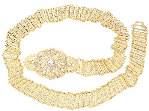 Marokko Cafetan Gürtel Hochzeit klein Metall Glieder Gürtel gold weiß