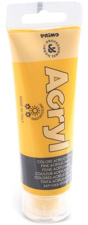 PRIMO Hobby & Professional - Colori Acrilici Fini Professionali +14 Anni, Tubo 75 ml Colore dal Finish Opaco Coprente, Pittura Acrilica Permanente per Dipingere e Decorare, Découpage e Hobby Creativi