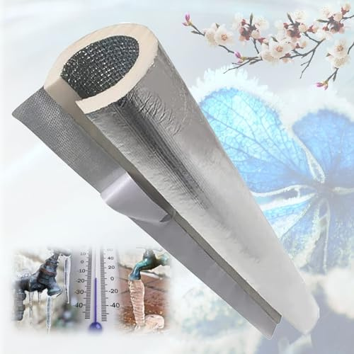 95cm Selbstdichtendes Rohr, Rohrisolierung, Polyethylenrohr, Isoliert Mit Doppellagiger Aluminiumfolie, Thermische Sanitärrohre, Isoliert Heiße Und Kalte Rohre, Dicke 20mm ( Size : ID 175mm T20mm )
