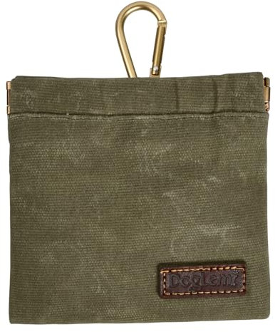 HoaaiGo Porta Premietti per Cani 12 x 12 cm, Borsa per Alimenti per Animali, Borsa Addestramento Cane Impermeabile, Portatile Borsa Porta per Snack per Passeggiate per Cani con Moschettone (Verde)