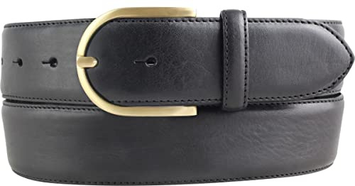 BELTINGER Hochwertiger Jeansgürtel aus Vollrindleder mit goldener Gürtelschließe 4,0 cm | Bombierter Ledergürtel Damen 40mm | Jeans-Gürtel made in Italy