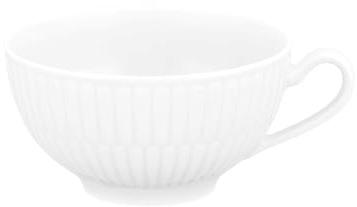 Seltmann Weiden Amina Teetasse, 140 ml, Kleine Teeobertasse mit dezentem Reliefmuster, Spülmaschinen- und Mikrowellenfest, Porzellan, Weiß