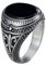 Gu Feng Mode Vintage Edelstein ringe Herren Türkis Titan Stahl Ringe