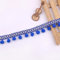 2 Yards 2,8 cm Bunt Pom Poms Quaste Borte Pomponborte Bommelborte Pomponband Fransenborte Fringe Band Pom Pom Fransen Bommelband Bommel Fringe Spitzenband Quaste Trim Band Zum NäHen(Royal Blue)