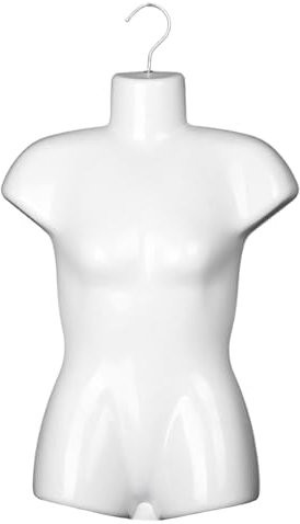 Perfeclan Mannequin-Aufhänger, Haken zum Aufhängen, Mannequin, weibliche Schaufensterpuppe, Körper, Torso für Kinder, Hemd, Pyjama, Geschäft, Unterwäsche, Höhe 60cm