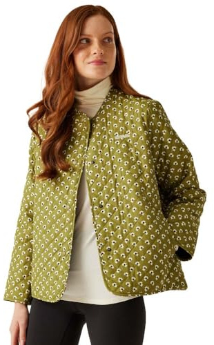 Regatta x Orla Kiely Damen Steppjacke, Clover Olive, 46