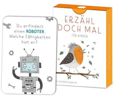 Rüsselfuchs Erzähl doch mal - 40 Erzählkarten für Kinder - Erzählt euch mehr Gesprächskarten - Geschenk für mehr Achtsamkeit und Stärkung der Eltern-Kind-Beziehung - DIN A7