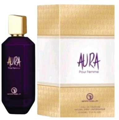 SAPPHIRE'S CHOICE Aura Eau de Parfum für Damen, 100 ml, Jasmin- und Bernsteinduft, Aura Pour Femme Parfüm, hergestellt in Dubai