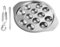Elegante servizio da tavola in acciaio inox, perfetto per una varietà di piatti, tra cui uova alla diavola e verdure ripiene (set)