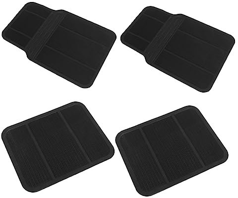 TINEASUR 1 Satz 4 STK Auto Bodenmatte Auto Fußpolster Fußmatten Fürs Auto wasserdichte Teppiche Wasserdichter Teppich wasserdichte Fußmatte Universalautomat Autoboden PVC Black