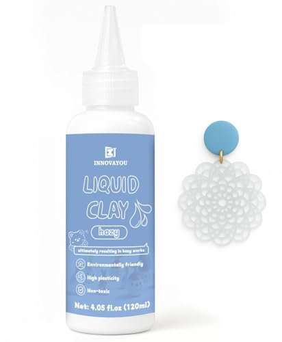 INNOVAYOU Hazy Liquid Polymer Clay 120ml, Liquid Clay for Polymer Oven-Bake, Very Suitable for DIY Decorations, Jewelry, Toys, Household Items