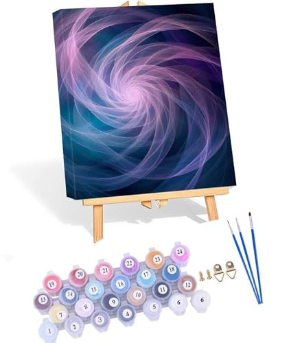 Malen Nach Zahlen Erwachsene, Abstrakt Paint by Numbers Adult, Linie DIY Handgemalt Ölgemälde Mit 3 - Pinseln und Acrylfarbe Knitterfreie Leinwand Kit, Wand Deko Bilder Ohne Rahmen, 80x120cm P-38