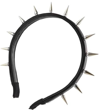 Acunny Punk-Stirnband, Punk-Rock-Stirnband, Punk-Spike-Haarband, elegante Haarspangen mit Spitzen, Haarreif für Frauen, Gothic, Punk, mit Spitzen, für Partys, Cosplay