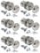 Chrome Polished Round Door Knob Set with Tubular Latch – Heavy Reeded Style Sprung Door Knobs for Internal & External Doors. (6 Pair of Handles + Tubular Latch)