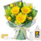 Bouquet di Girasoli con Vaso, Fiori Bouquet Eterni, Fiori Preservati Reali, Regali per Donna, Moglie, Fidanzata, Regali per Lei per Compleanno, Anniversario, Festa della Mamma (Girasole)