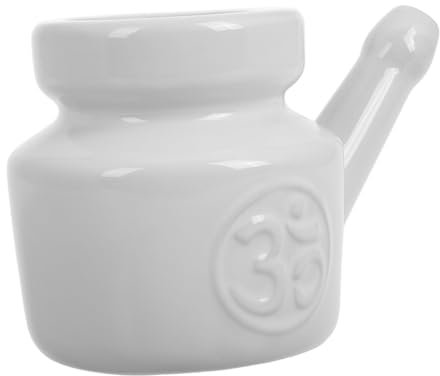 SKISUNO Keramik Nasenspülkanne Sanfte Nasenreinigung Manuelle Nasendusche Keramisches Material Porentief Reinigende Nasenhygiene Tragbarer Nasenspül-topf Einfach Zu Bedienen