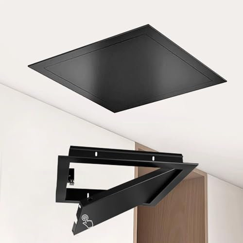 Blazea Revisionsklappe Decken-/Wand- Revisionsklappe Schwarz, Wasserdicht Metall Revisionsklappe Magnettür für Badezimmer, Strom Gaszähler-Lochabdeckung Revisionsklappe(20x30cm)