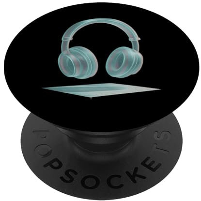 Schwimmende Kopfhörer Minimal Synth Art PopSockets Klebender PopGrip