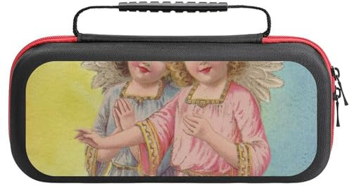 Borsa Nintendo Switch 2 Vintage Oil Painting, Angel, Wingscon 20 Portagiochi, Custodia Protettiva Hori, Cover Ufficiale DockableOne Size