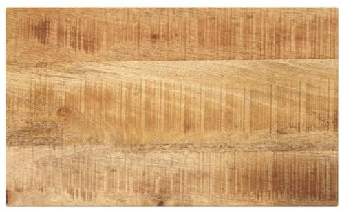 HETFTJN Tischplatte 60x30x2,5 cm aus massivem Mangoholz rustikal rechteckig Modernes Design für Couchtisch Küche Schreibtisch Balkon und Büro